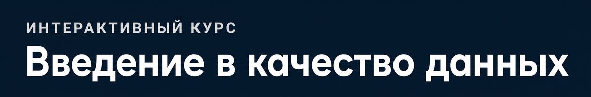 курс по качеству данных