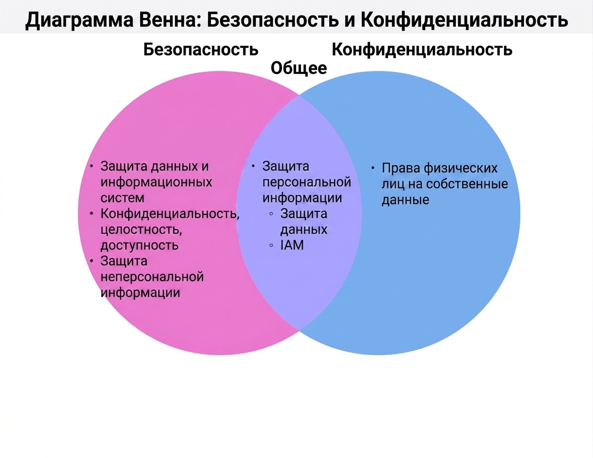 Диаграмма Венна для сценария с рюкзаком