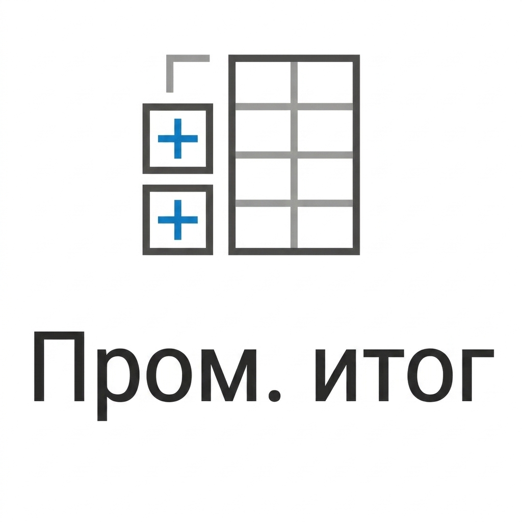 Кнопка «Промежуточный итог» в Excel.