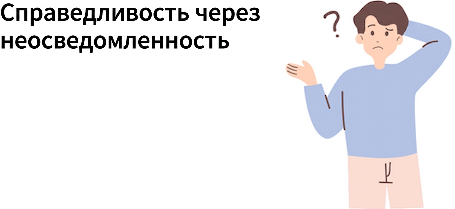 Человек, пытающийся осмыслить «справедливость через неосведомлённость».