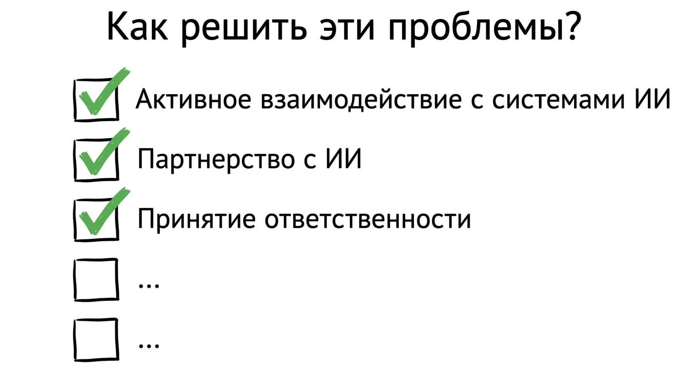 Контрольный список действий для решения проблем справедливости.