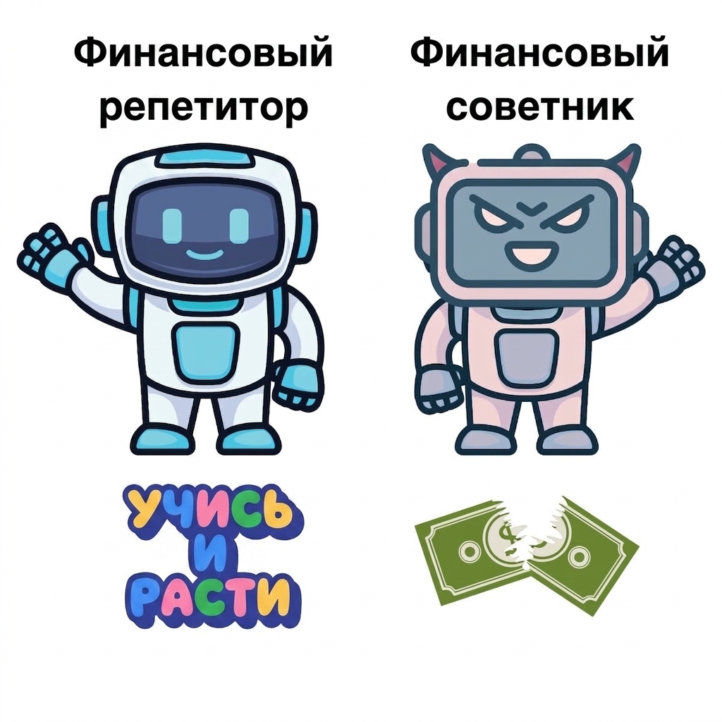 Чат-бот финансового репетитора и чат-бот финансового советника.