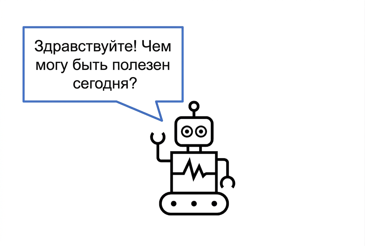 Чат-бот интересуется вашим днём.