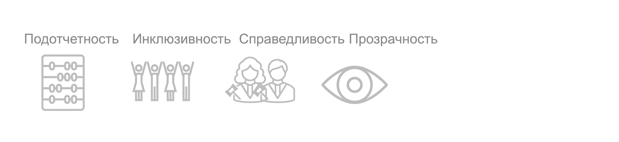 Глаз с надписью «Transparency» — «Прозрачность».