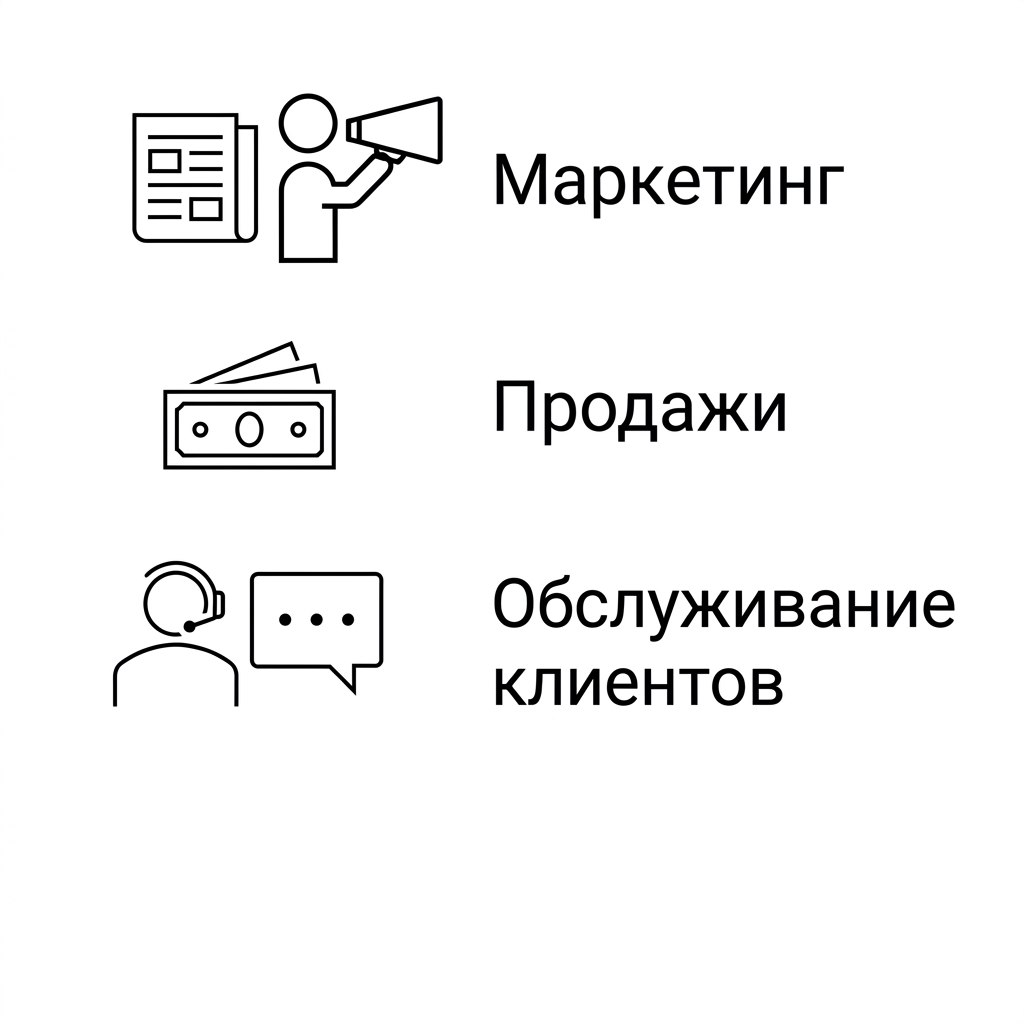Маркетинг. Продажи. Обслуживание клиентов.