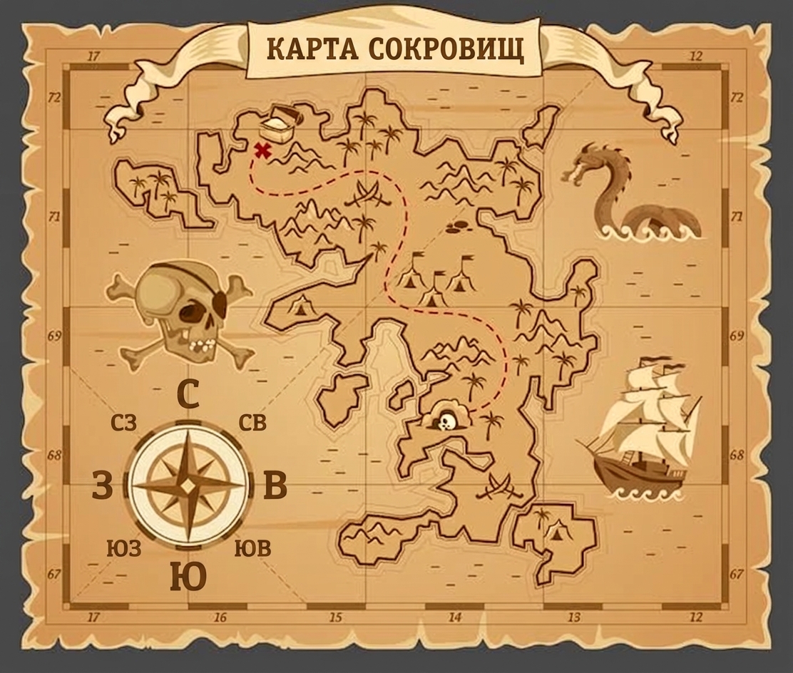 Изображение карты сокровищ
