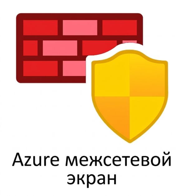 Значок Azure Firewall с надписью «azure firewall» снизу