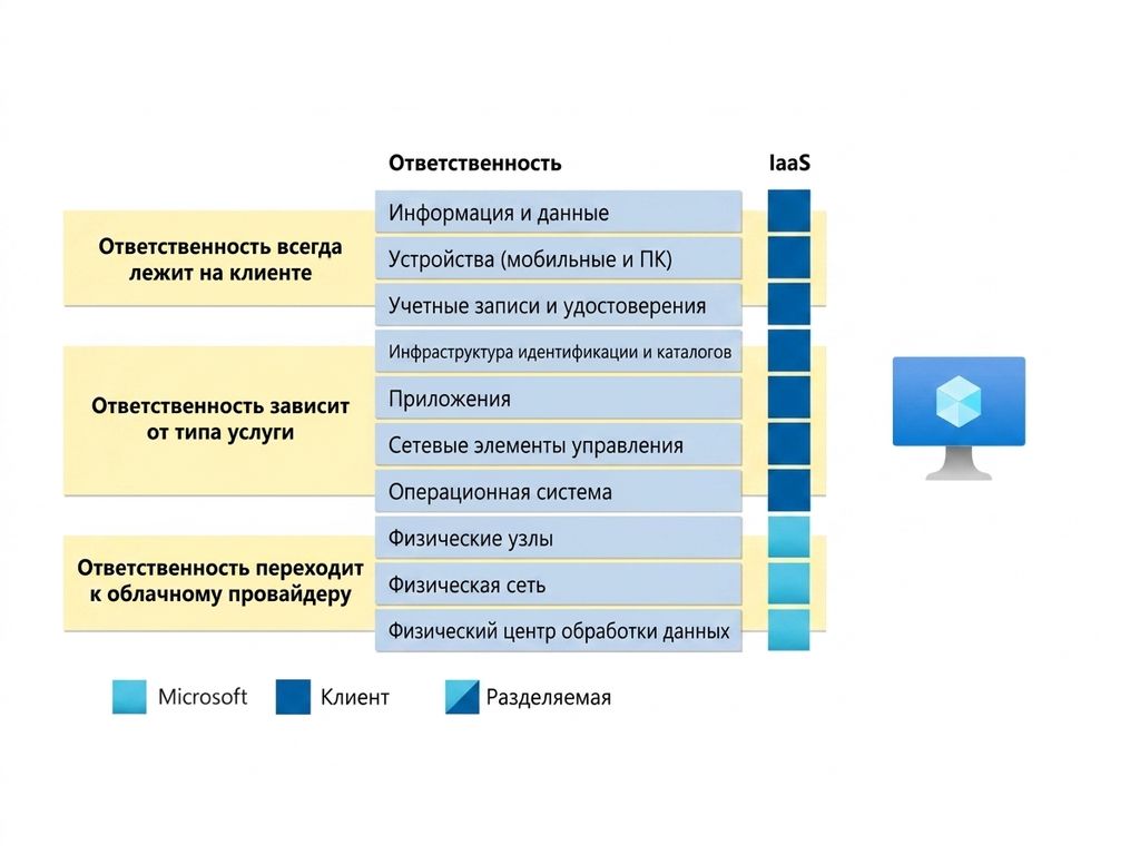 Распределение ответственности в IaaS