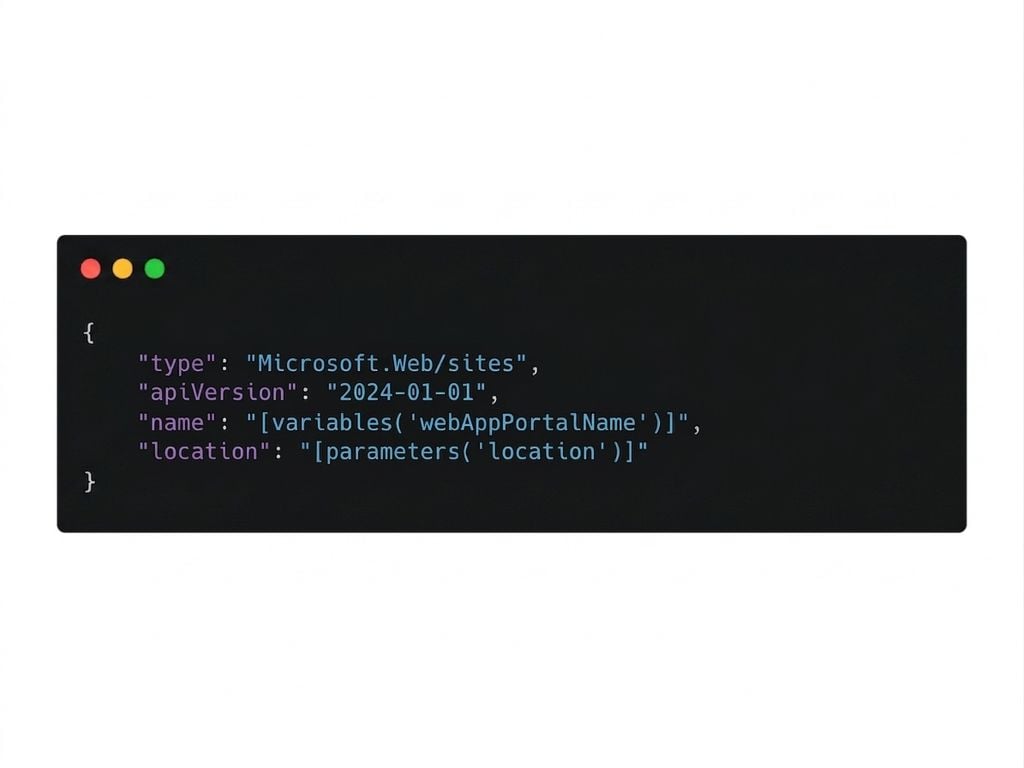 Пример формата JSON с четырьмя свойствами