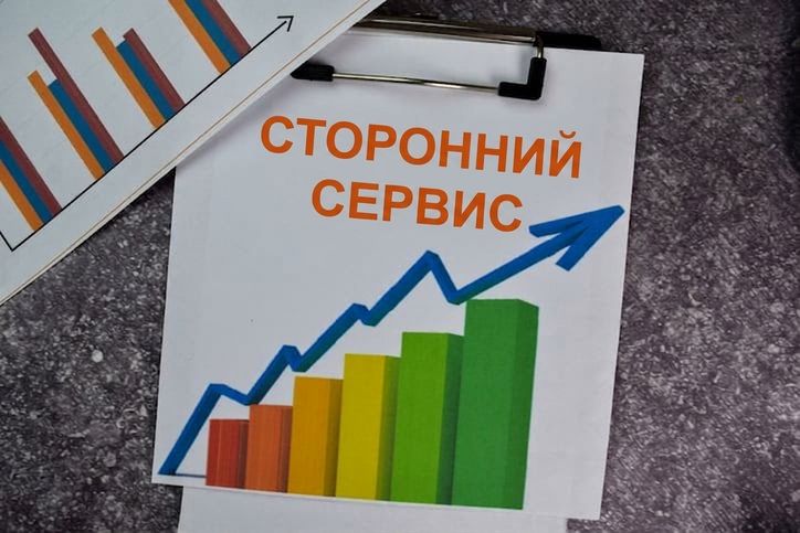 Надпись «Third Party Service» на планшете с буфером