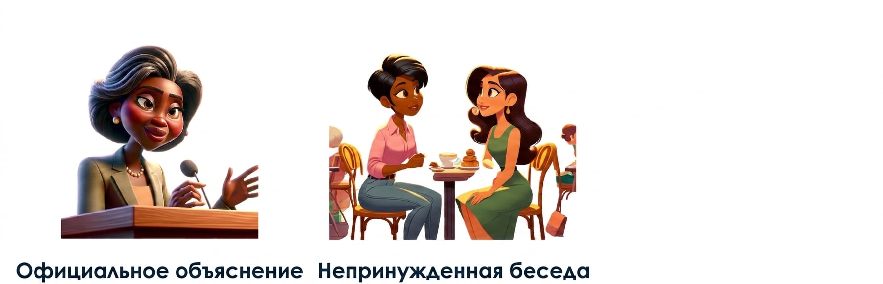 Двое людей в непринуждённой беседе