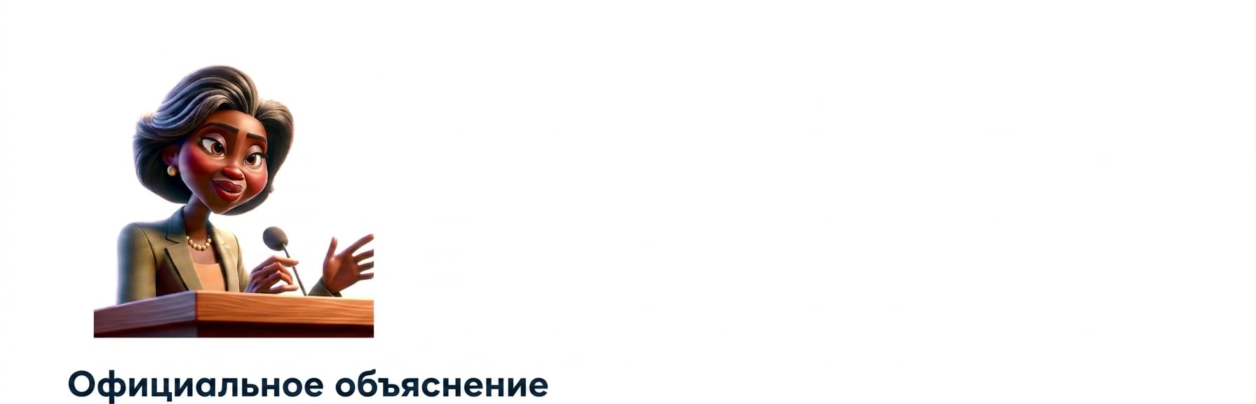 Человек даёт формальное объяснение