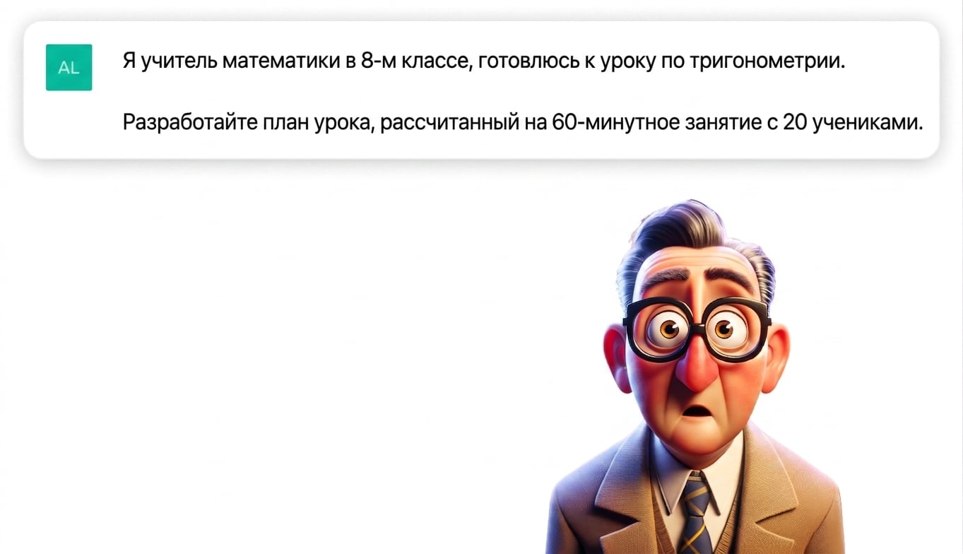Мультяшная иллюстрация учителя