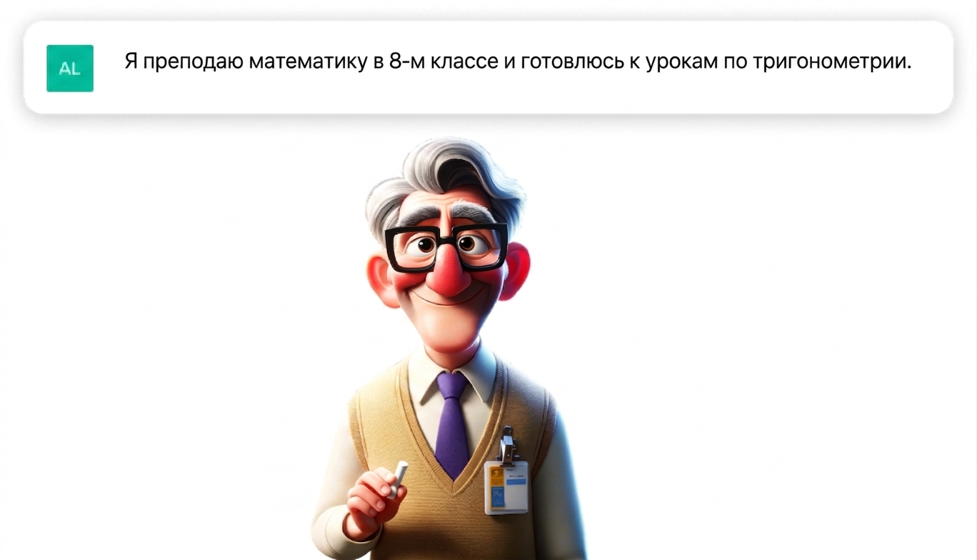 Мультяшная иллюстрация учителя
