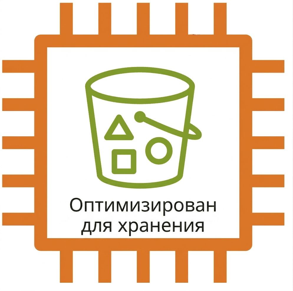 Иконка экземпляра EC2, оптимизированного для хранения.