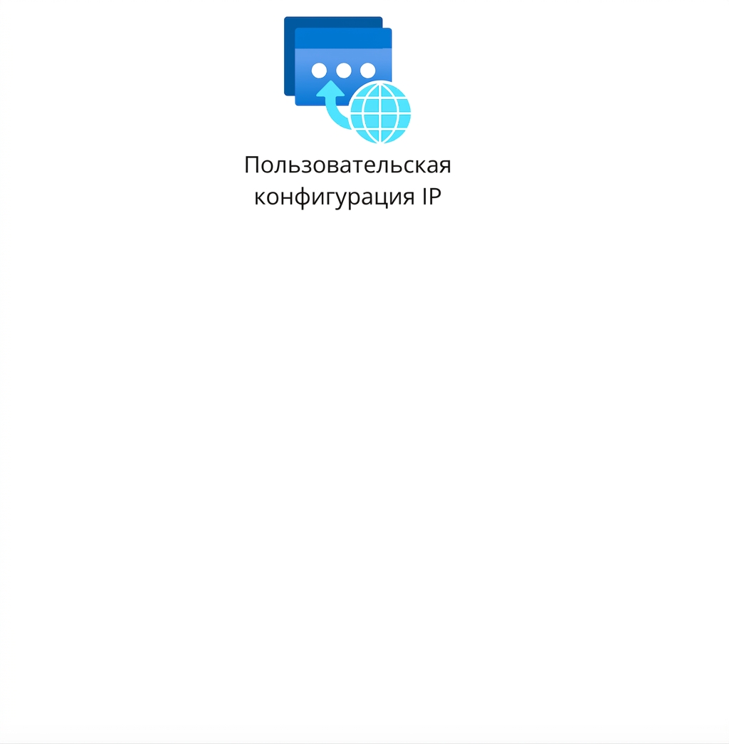 Значок настройки пользовательского IP-адреса.