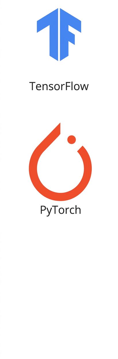 Иконки, представляющие TensorFlow и PyTorch.