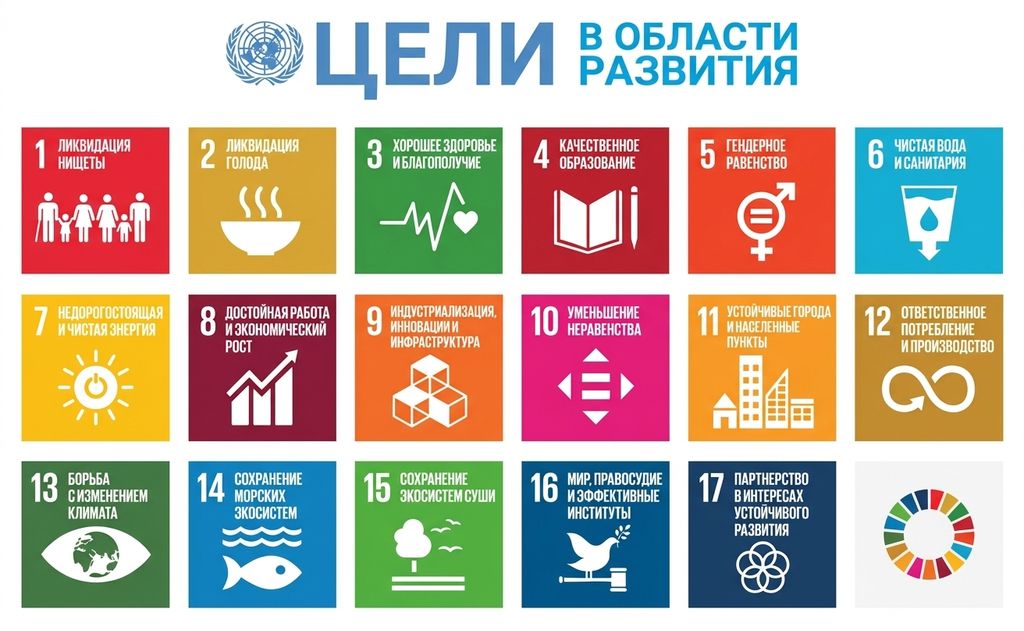 Обзор 17 ЦУР, опубликованных ООН