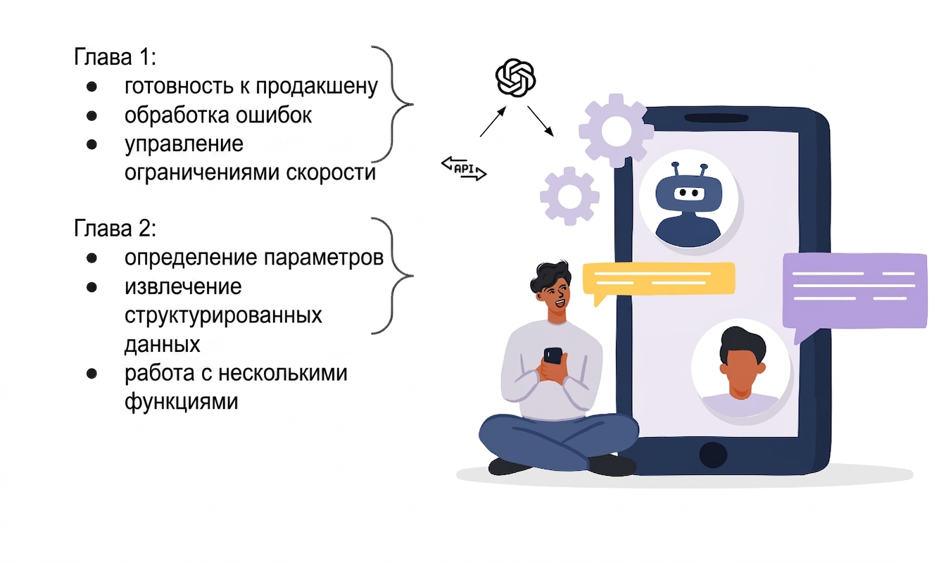 Иллюстрация пользователя ИИ-приложения, созданного с помощью OpenAI API