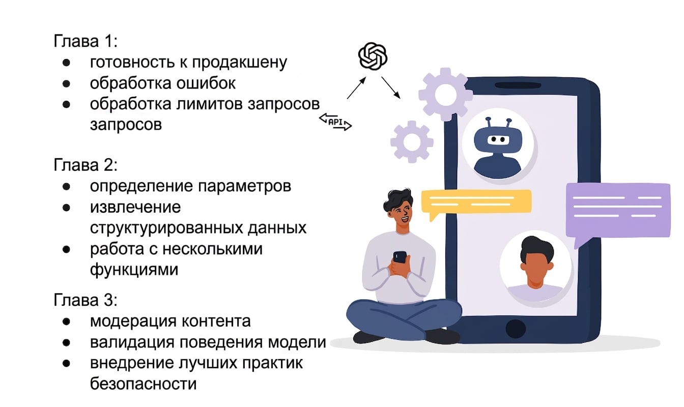 Иллюстрация пользователя ИИ-приложения, созданного с помощью OpenAI API