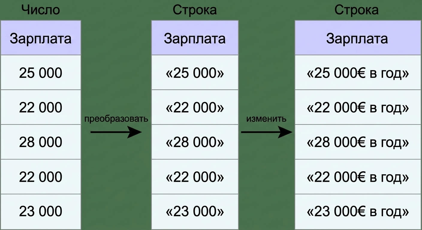 Редактирование строки