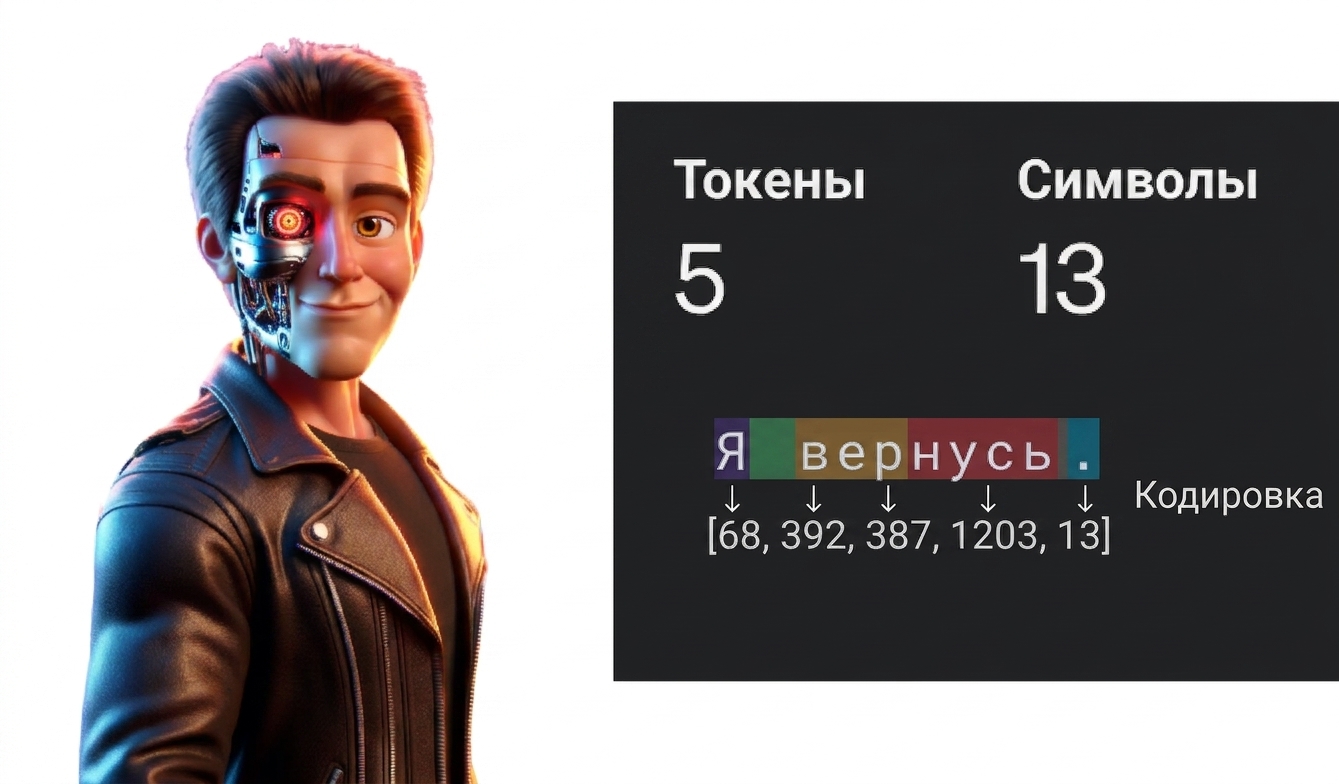 Иллюстрация мужчины, внешне напоминающего Терминатора