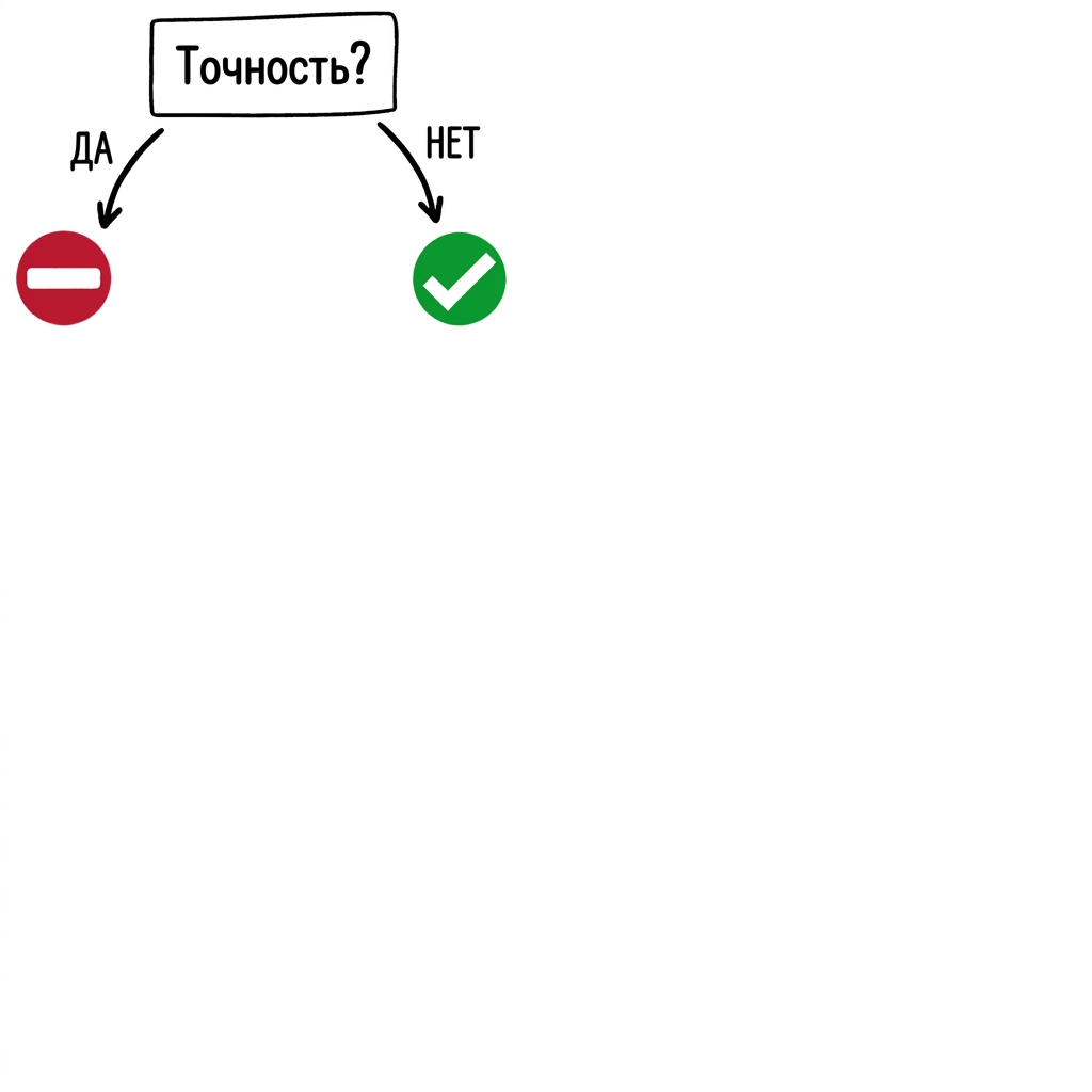 Когда использовать GPT-инструмент: вопрос о точности с вариантами ответов