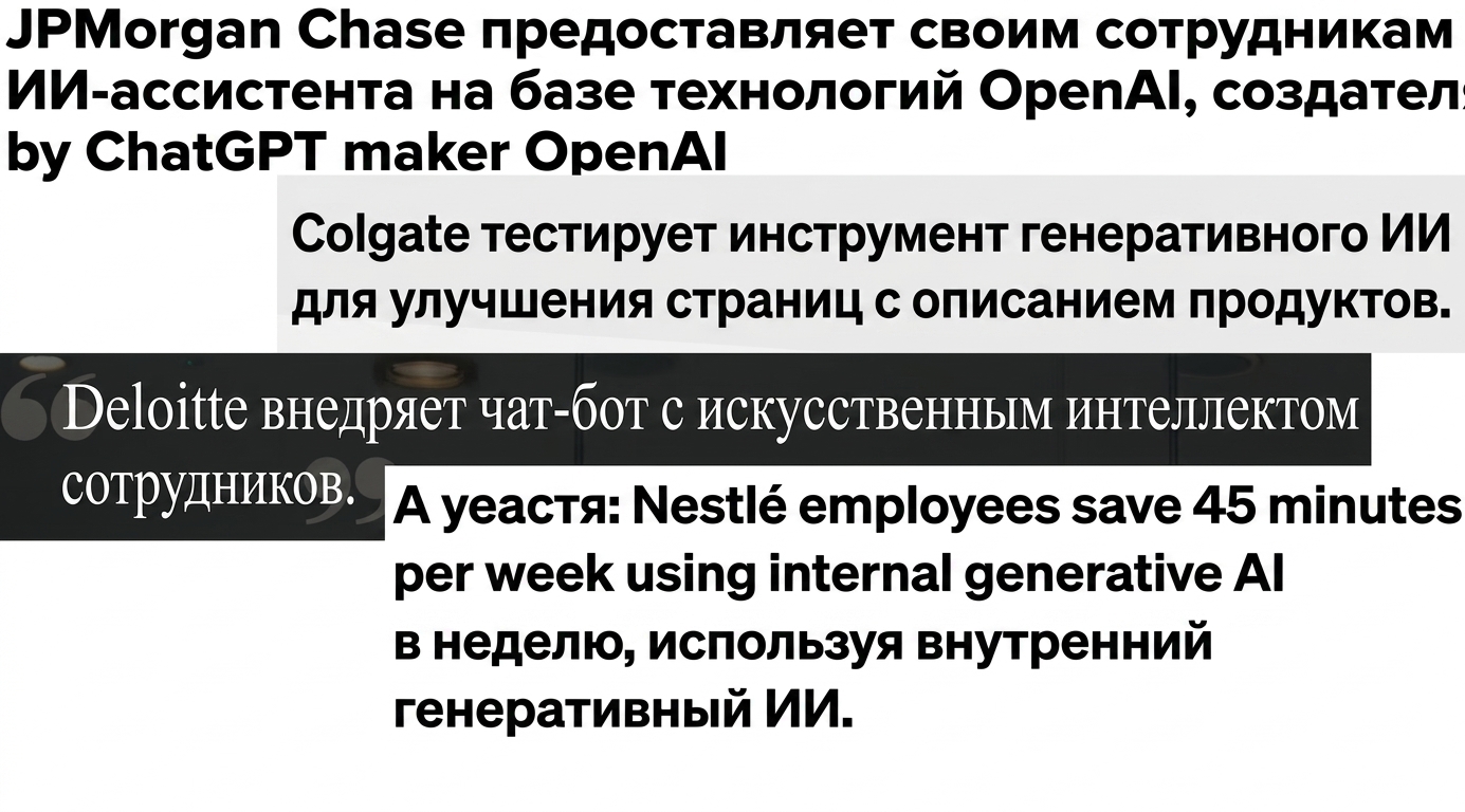 Новостные заголовки о разработке и внедрении моделей GPT в бизнесе