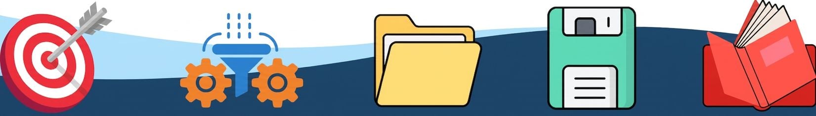 Иконка красной открытой книги, символизирующая обучение, применение фреймворков и постоянное совершенствование