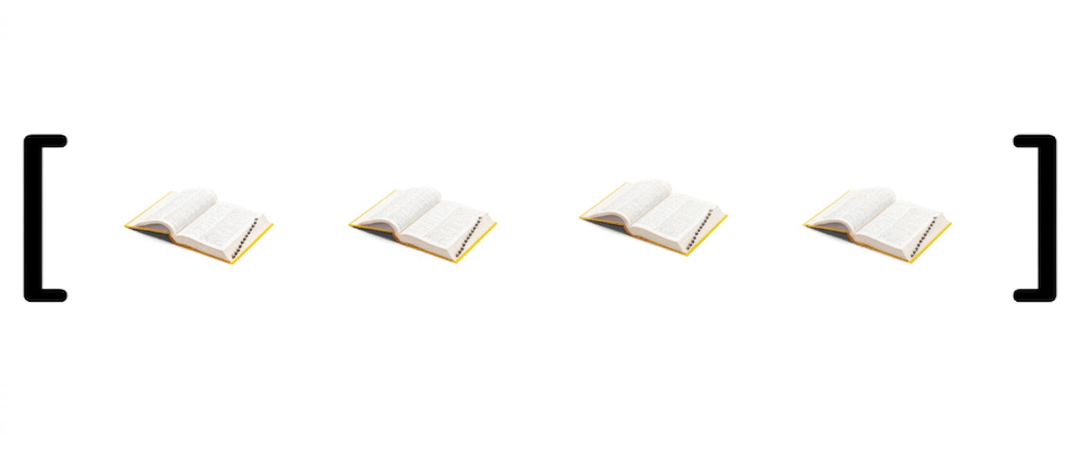 Flera dictionaries visas inom hakparenteser, vilket representerar en lista med dictionaries.