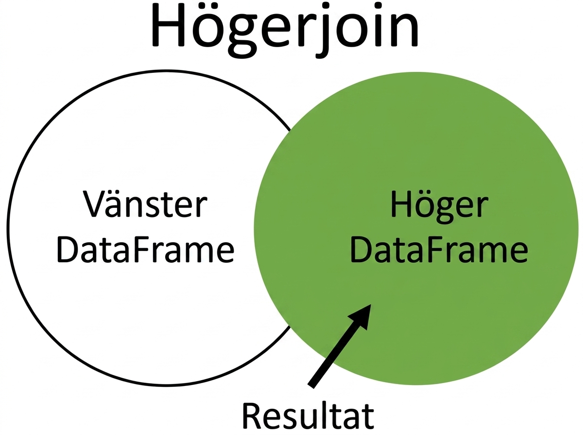 Venndiagram för right join