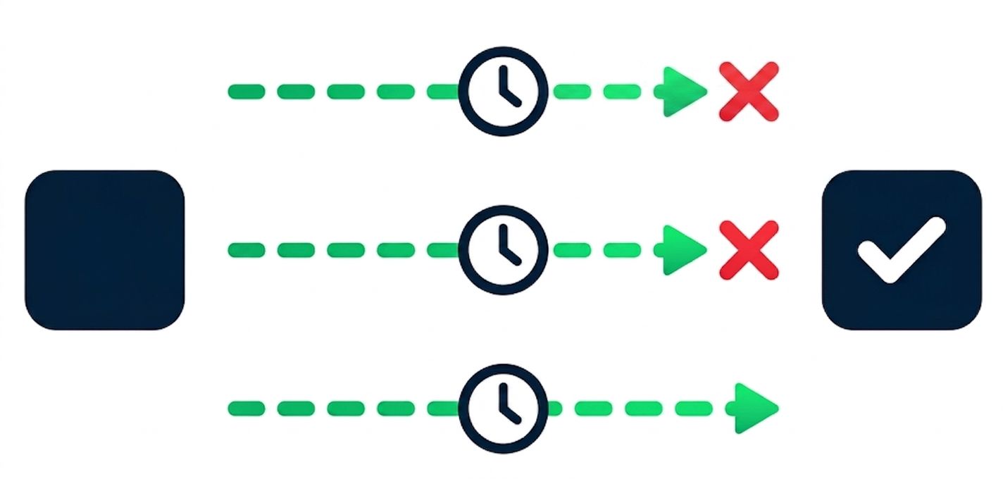 Illustration av en Airflow-sensor som väntar på att ett villkor uppfylls