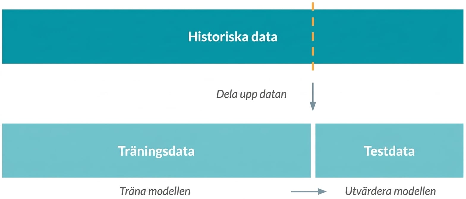 Uppdelning av data i tränings- och testdata