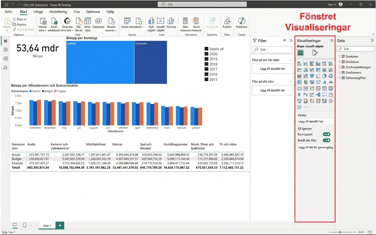 Visualiseringspanelen