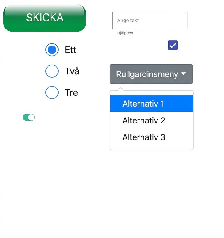 olika gränssnittselement