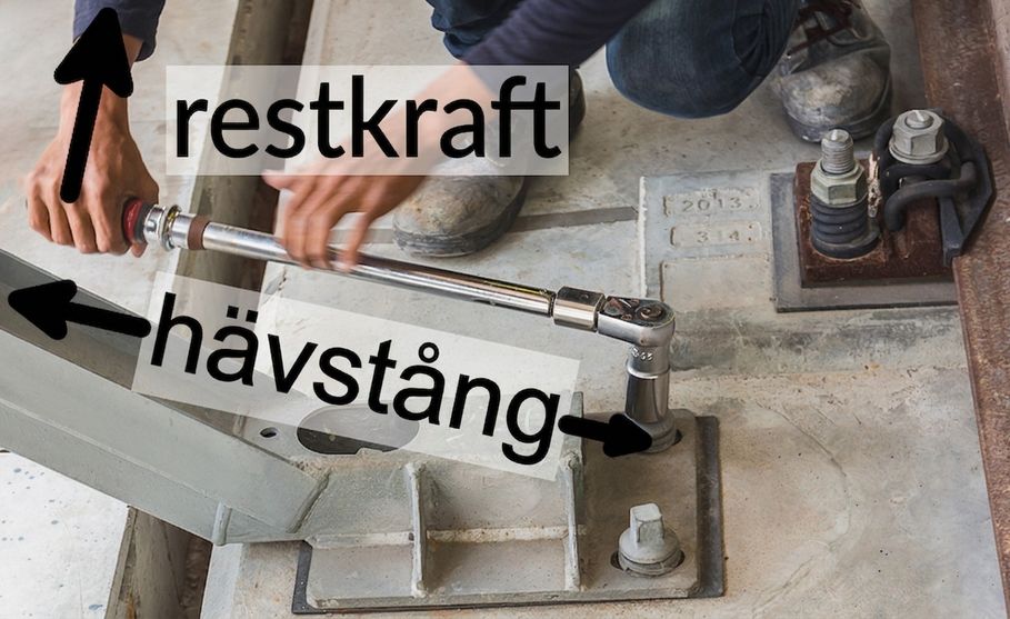 En person som vrider på en skiftnyckel