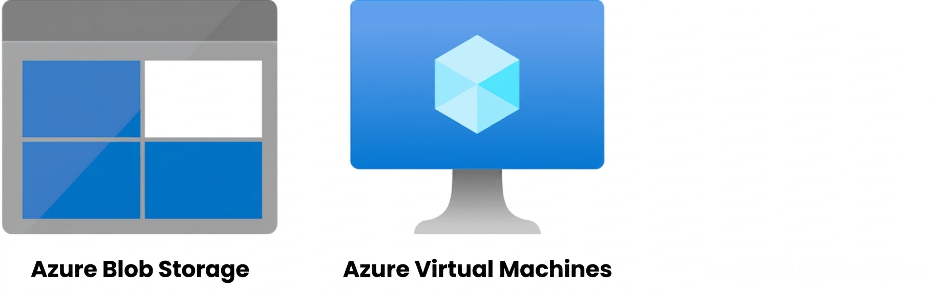 Logotyper för Azure Blob Storage och Azure Virtual Machines.png