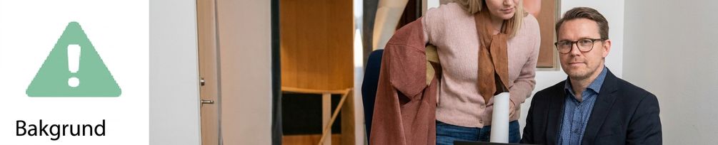 varningstriangel med utropstecken och texten bakgrund nedanför