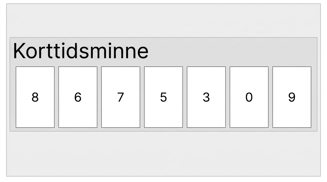 Människor kan hålla 7 (plus minus två) informationsenheter i korttidsminnet
