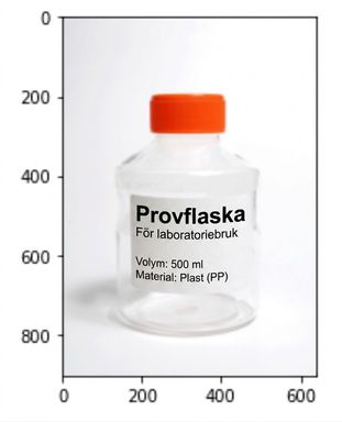 En bild på en plastflaska