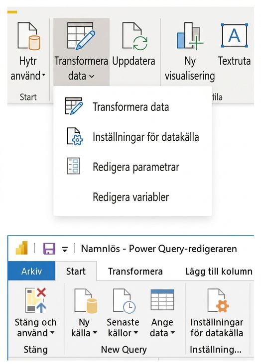 Inställningar för datakällor i Power BI