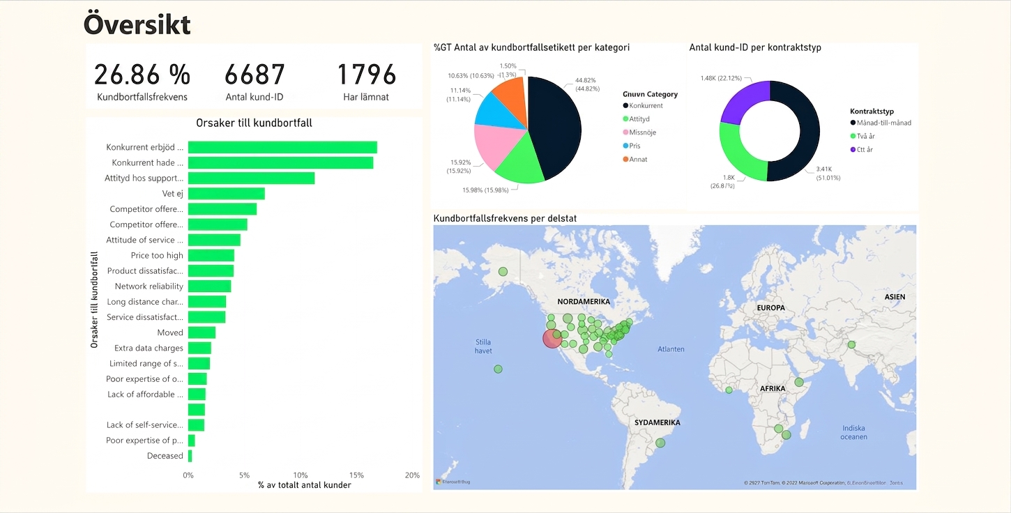 Översiktssida i rapport