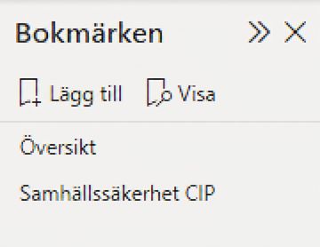 Bokmärken i Power BI