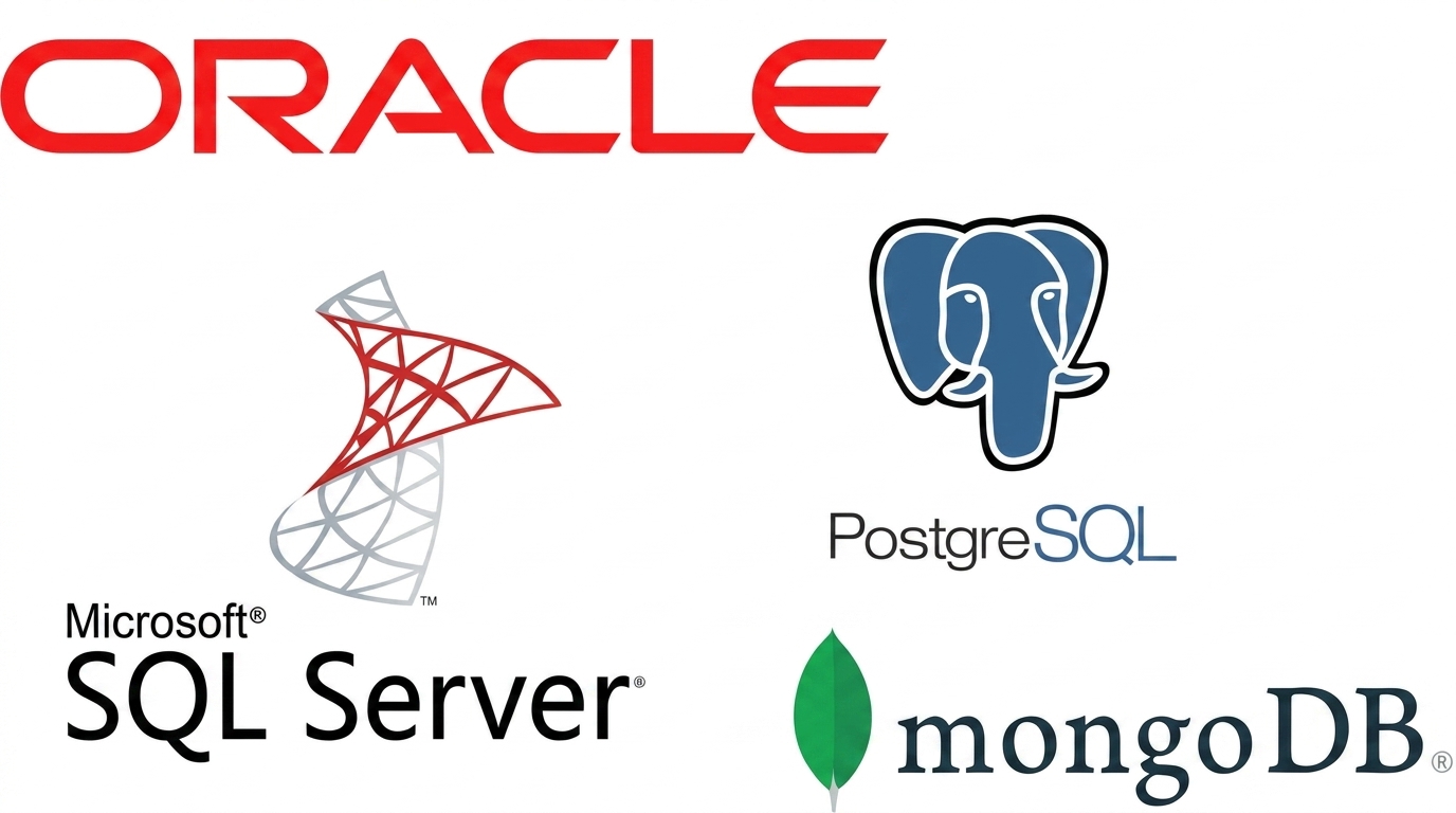 Logotyper för vanlig DBMS-programvara