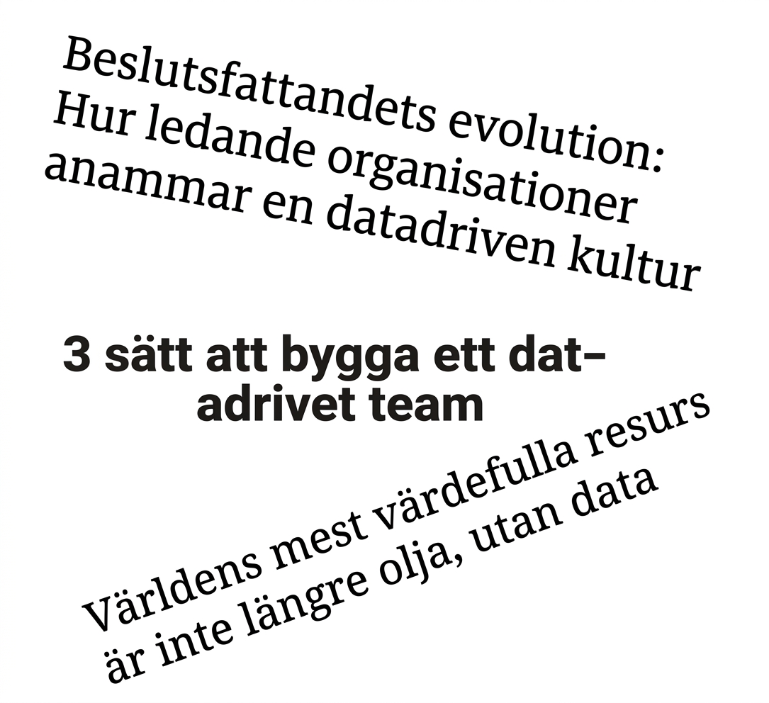rubriker om att vara datadriven