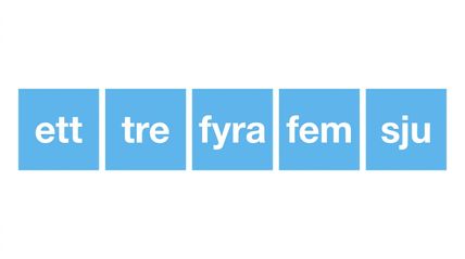 En schematisk representation av en lista med osorterade tal. Det första, andra, tredje och fjärde elementet är färgade blå. Det femte elementet har lyfts upp ovanför de övriga. Elementet som lyftes upp befinner sig nu på fjärde positionen.