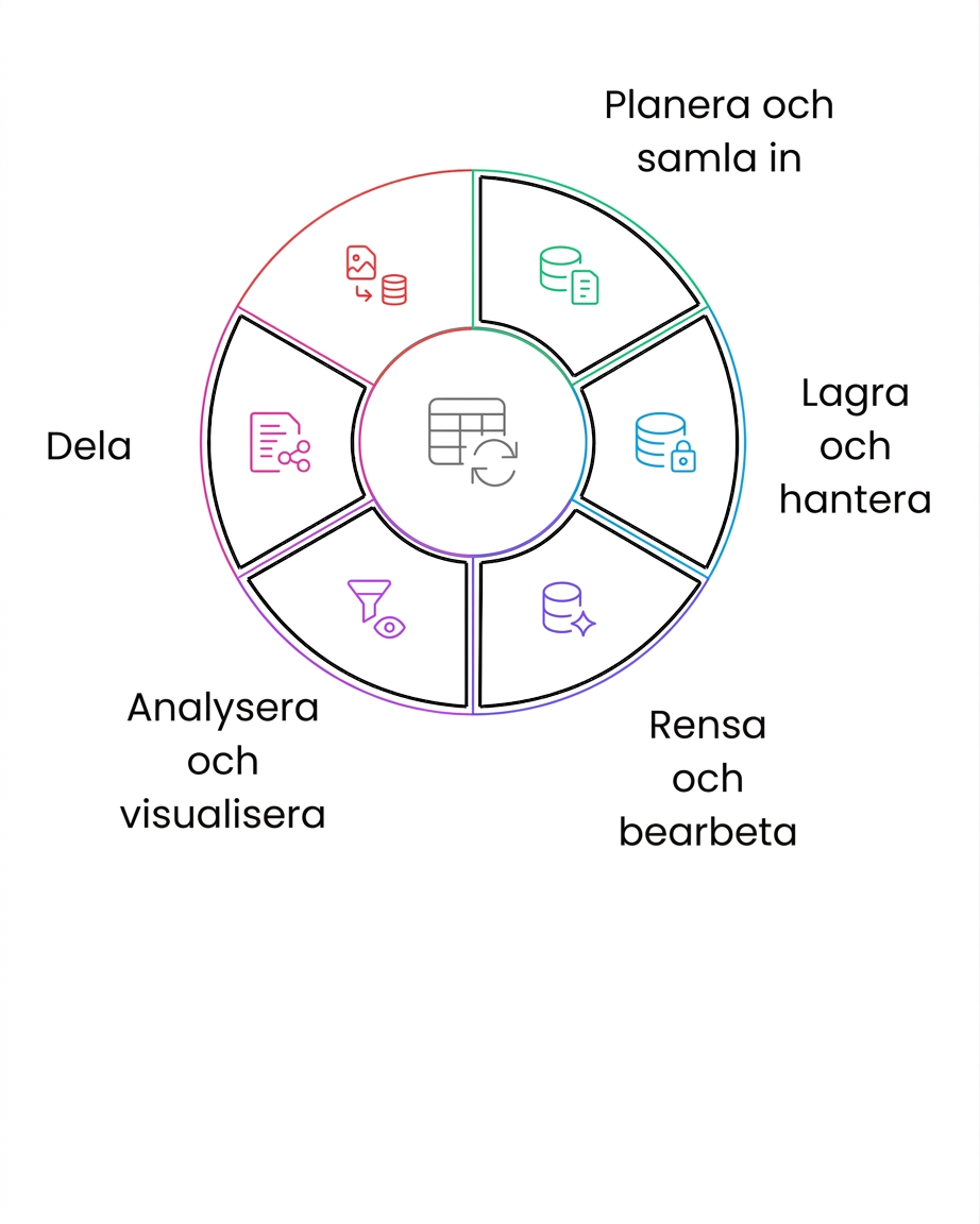 datas livscykel – dela