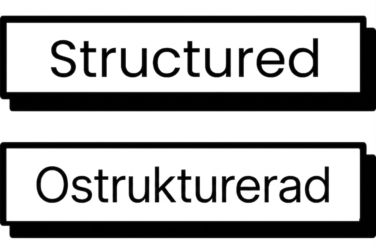 Ostrukturerad eller strukturerad data
