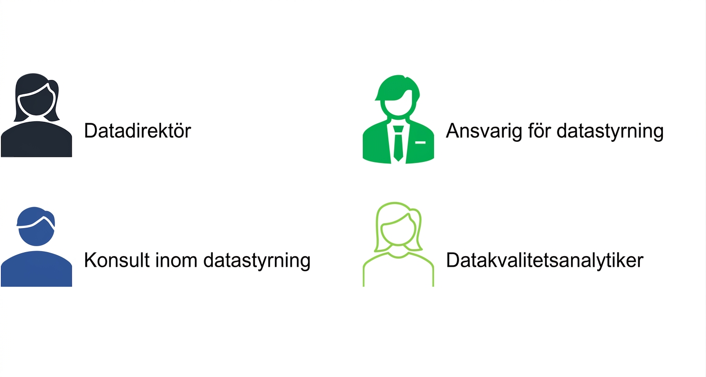 En lista över roller i datastyrningskontoret