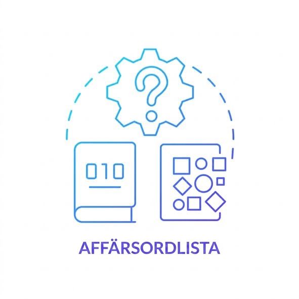 Ikon för en affärsordlista